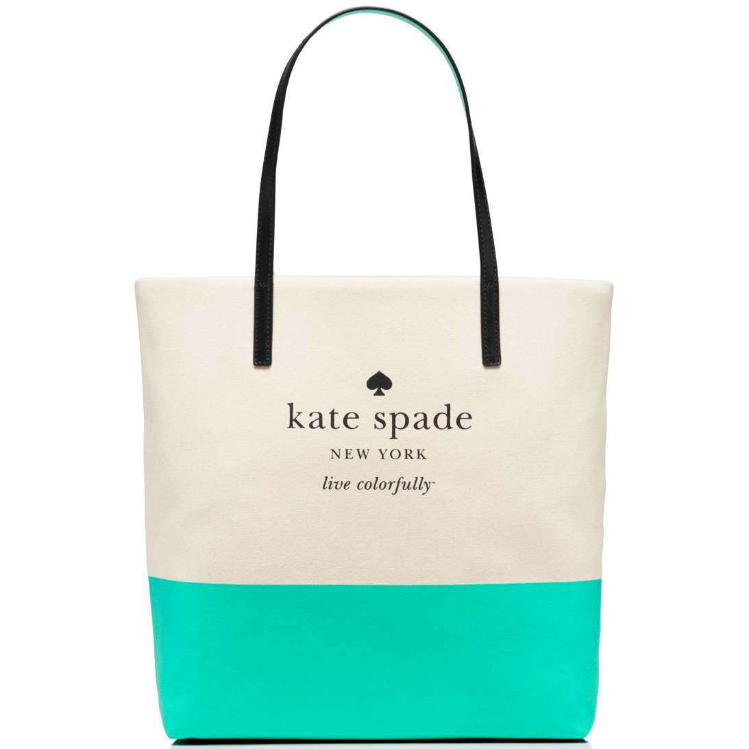 Kate Spade Basin View Bon Shopper Natural / Giverny Blue # WKRU3039
